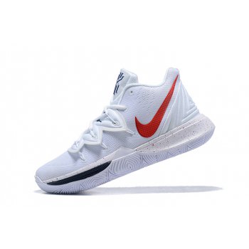 Nike Kyrie 5 White Red-Navy Blue Shoes